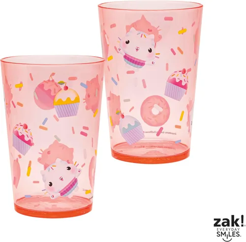 Miniatura 6 de Zak Designs DreamWorks Gabby's Dollhouse Juego de Vasos Anidables para el Hogar, Vasos de Plástico sin BPA de 14.5oz, Paquete de 4