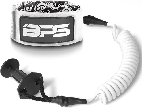 Miniatura 10 de BPS Nueva Zelanda 'Storm' Bodyboard Correa – Bobina premium de 4 pies en espiral de muñeca Boogie Board correas con enchufe