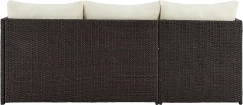 Miniatura 7 de Manhattan Comfort Menton - Juego de muebles de patio de 3 piezas, silla de salón y sofá de 2 plazas con mesa auxiliar, marco de acero envuelto
