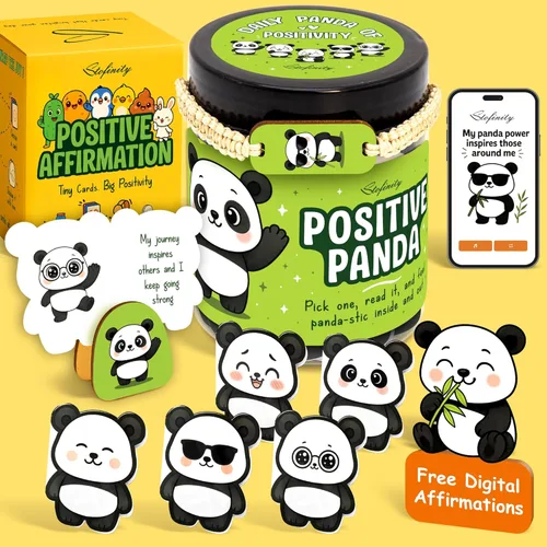 Miniatura 14 de Stofinity Tarro de 60 tarjetas de afirmación de pepinillos positivos – Regalo de aliento, positividad y apoyo emocional para niñas adolescentes
