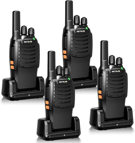 Retevis H-777 Walkie Talkies recargable, radio de 2 vías de largo alcance, radios bidireccionales de mano para adultos, antena corta, linterna LED,