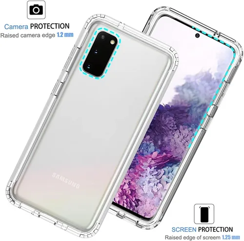 Miniatura 2 de Funda para Galaxy S20 5G de 6.2 pulgadas (no compatible con S20 FE), Samsung S20 para niñas, funda protectora de cuerpo completo transparente a