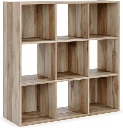 Miniatura 44 de Diseño exclusivo de Ashley Paxberry. Organizador de almacenamiento o librero moderno de 6 cubos, color blanqueado