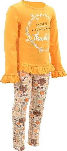 Miniatura 5 de Unique Baby Girls 2 Piece Matching Outfit For Every Holiday Long Sleeve Legging Sets 4