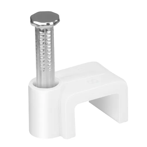 Miniatura 11 de LeMotech 200 clips de cable de 5/6/8/0.394 in, abrazaderas coaxiales de uñas para gestión de cables RG6 RG59 CAT5 CAT6 RJ45 abrazaderas coaxiales
