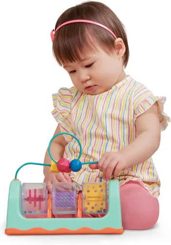B. toys Laberinto de cuentas - Estación de actividades para bebés - Juguete interactivo para bebés - Pelotas, spinners - Juguetes sensoriales para