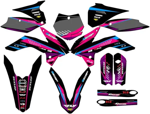 Miniatura 6 de Kit de base de gráficos Senge SX 105 Surge Black Senge 2013-2014 compatible con KTM