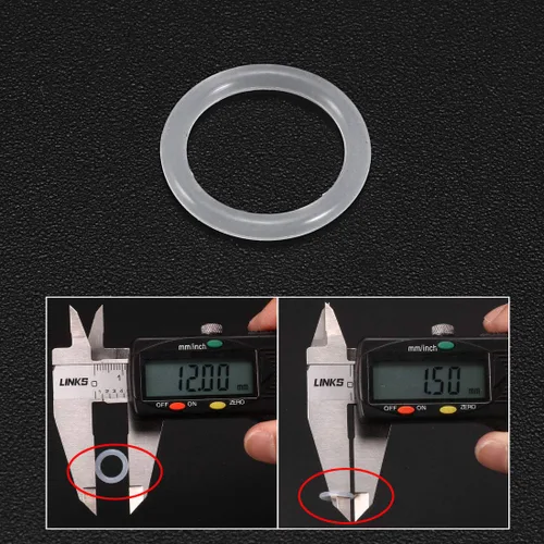 Miniatura 3 de uxcell Juntas tóricas de silicona, 0.472 in OD 0.315 in ID 0.059 in Ancho VMQ Junta de sello para válvulas de compresor reparación de tuberías