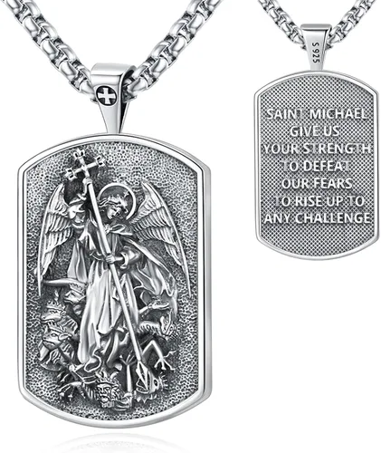 Eusense San MiguelSan CristóbalSan BenitoSan JudaMedalla Milagrosa Virgen MaríaCrucifijo de JesúsSan JoséSan Antonio Collar con colgante para