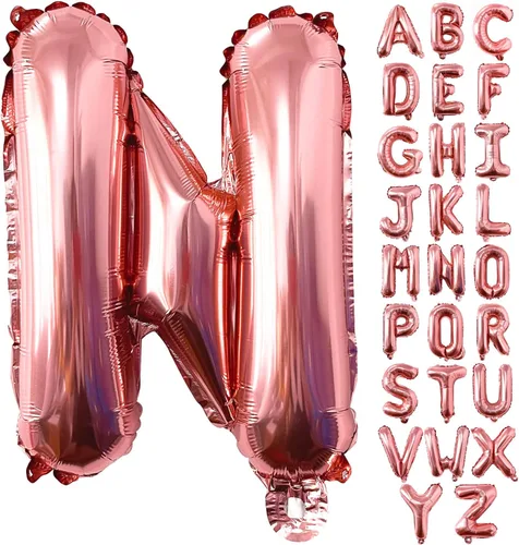 Miniatura 8 de Lovoir Globos grandes de 40 pulgadas de oro rosa con letra C de gran tamaño, globo de helio de aluminio de Mylar para decoración de fiesta de Letra