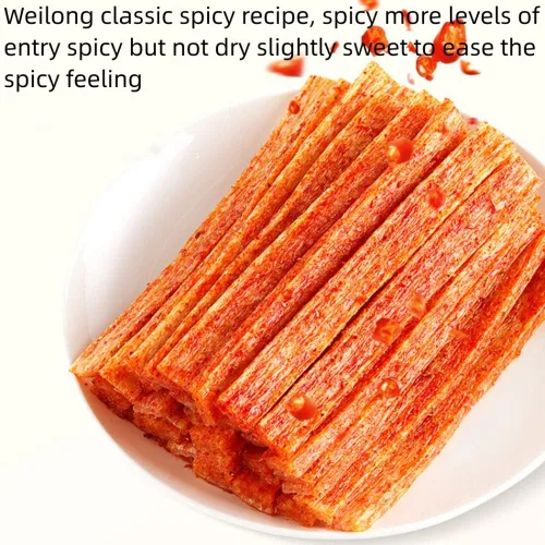 Miniatura 2 de Weilong Latiao - Gluten picante, tradicional chino picante, paquete de 2 unidades, 3.60 oz