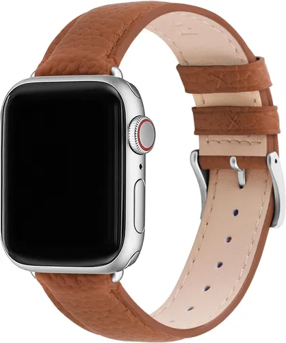 Miniatura 12 de Fullmosa Correas de cuero compatibles con Apple Watch Band de 1.49, 1.57, 1.61, 1.65, 1.73, 1.77 y 1.77 pulgadas, correa elegante para iWatch Series