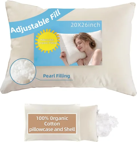 Miniatura 11 de Almohada orgánica con funda de almohada de dibujos animados - 16x22 Almohada para niños con funda de 100% algodón orgánico, almohada juvenil