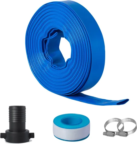 Miniatura 7 de Kit de manguera de retrolavado de piscina Eastrans de 2 pulgadas x 50 pies con adaptador NPT hembra, manguera de bomba de descarga resistente