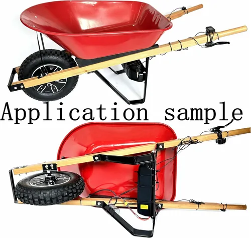 Miniatura 5 de Kit de motor eléctrico de carretilla 400-8 pulgadas para jardín de acarreo de neumáticos 3.1 mi/h-4.3 mi/h Velocidad 36V350W 100N.M Torque Función