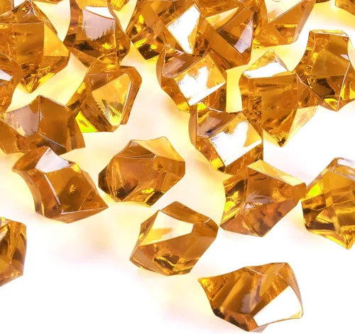 Miniatura 12 de Babenest - Rocas de hielo trituradas acrílicas, 150 piezas de cristales falsos, cubos de hielo de plástico, gemas de diamantes para rellenos