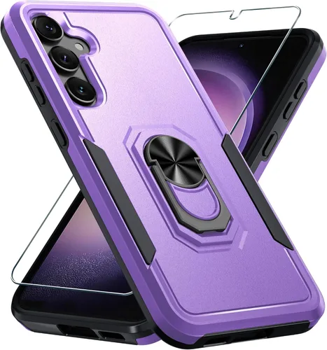 Miniatura 26 de Compatible con Samsung Galaxy S24/S25 Funda con Protector de Pantalla de Vidrio Templado, Resistente a Prueba de Golpes de Servicio Pesado Funda