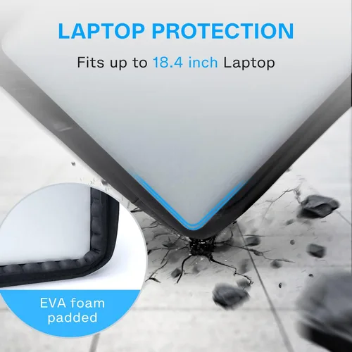 Miniatura 8 de BAGSMART Bolsa para laptop, maletín de 15.6 pulgadas para hombres, bolsa de computadora con cerradura para trabajo, bolsa de hombro estilo bandolera
