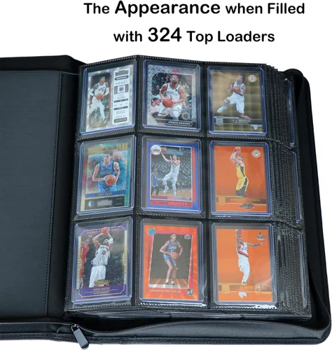 Miniatura 8 de Carpeta de carga superior, capacidad para más de 300 cargadores superiores, álbum de almacenamiento de tarjetas con cargador superior de 9