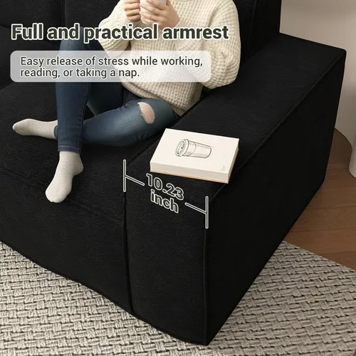 Miniatura 6 de Cloud - Sofá modular sin hueso, sofá seccional con asiento profundo, sofá en forma de L de 2 plazas para sala de estar, sofás de espuma