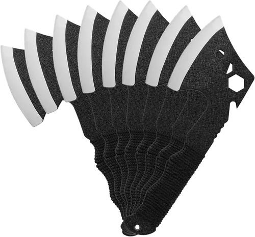 Miniatura 6 de Hachas tácticas ligeras pequeñas para acampar con mango de fibra de nailon para Bushcraft supervivencia al aire libre senderismo con agujeros