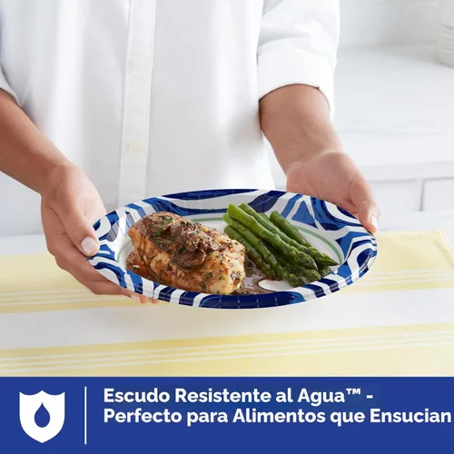 Miniatura 3 de Dixie Platos de papel ultragrandes, 10 pulgadas, 44 unidades, 3 veces más fuertes, resistentes, aptos para microondas, a prueba de remojo