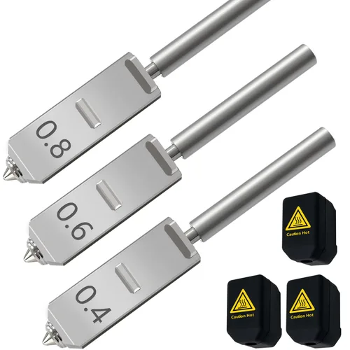 Miniatura 8 de Impresora 3D Neptune 4 Plus/Neptune 4 Max Boquillas Kit Extrusora Hotend – Incluye 5 piezas 0.016 in+1pc 0.024 in+1pc 0.031 in+1pc 1pc 0.039 in