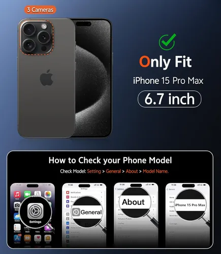 Miniatura 103 de FNTCASE Funda para iPhone 13 Pro-Max: Fundas magnéticas transparentes compatibles con Magsafe Slim anti amarillamiento protección contra caídas