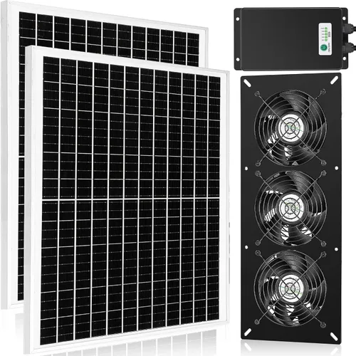 Miniatura 13 de Fanspex Kit de 3 ventiladores solares, ventiladores solares impermeables para gallinero al aire libre, invernadero y cobertizo, entrada o aire