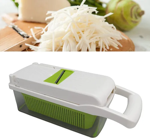 Miniatura 5 de Todo en picador de verduras, rebanador de verduras y rallador de queso, picador de verduras de cebolla C Food C, utensilios de cocina con pelador