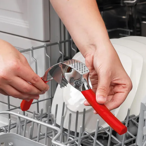 Miniatura 7 de Zulay Kitchen Comfort Grip Prensa de ajos, herramienta para picar ajos, trituradora de ajos, prensa de ajo a prueba de óxido, con mango ergonómico