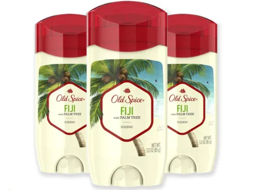 Old Spice Desodorante sin aluminio para hombres, Fiji con aroma a palmera, 3.0 onzas, (paquete de 3)