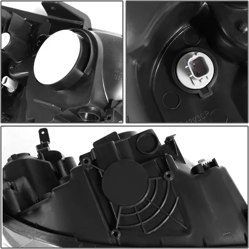 Miniatura 5 de DNA MOTORING Juego de faros compatible con Honda Civic Sedan/Coupe 01-03, Cromo/Ámbar, HL-OH-HC01-CH-AM