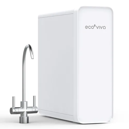 Ecoviva - Filtro de agua de ósmosis inversa de 600 GPD, sistema de filtración de agua RO de 8 etapas debajo del fregadero, cumple con NSF/ANSI 58,
