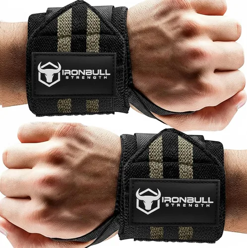 Muñequeras para levantamiento de pesas (aprobadas por USPA e IPL) - Correas de muñeca de calidad premium de 18 pulgadas para levantamiento de pesas