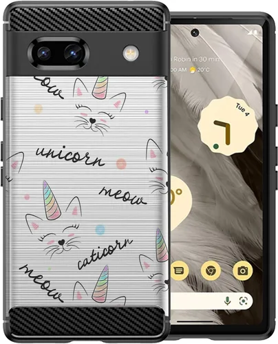 Miniatura 18 de CasesOnDeck Slim TPU Case Compatible with Google Pixel 7A (2023) / Pixel 7A Case [Flex Carbon] Cool Ultra Thin Slim Black TPU - Ouija Yes No