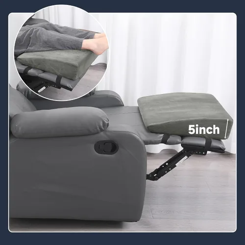 Miniatura 5 de MABOZOO Almohada de cuña para reclinar, almohada para las piernas de espuma extra grande con cojín de reposapiés ajustable, almohada de cuña