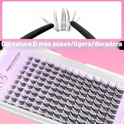 Miniatura 5 de VEYESBEAUTY Extensiones de Pestañas en Racimo Banda Delgada e Invisible DIY Pestañas Postizas Individuales Serie de Cinco Segundos