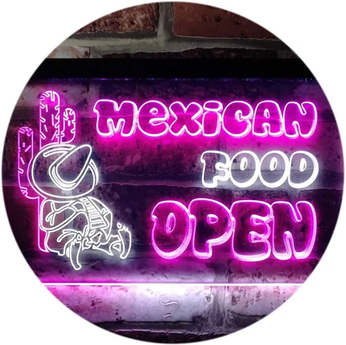 Miniatura 9 de ADVPRO Letrero de neón LED de doble color, barra de cactus de comida mexicana, azul y rojo, 12 x 8.5 pulgadas st6s32-i0101-br