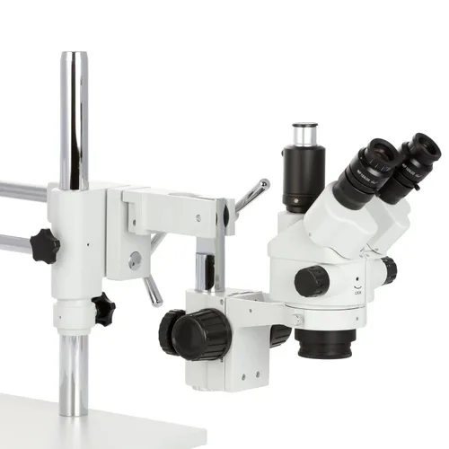 Miniatura 4 de AmScope - Microscopio de zoom bloqueable estéreo simul-Focal 3.5X-45X en soporte de brazo dual - SM-4NTPX
