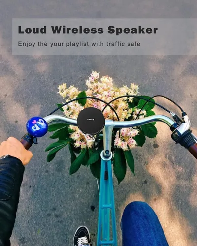 Miniatura 5 de Inwa Altavoces de bicicleta Bluetooth con modo de tarjeta TF, altavoz portátil inalámbrico impermeable para bicicleta, micrófono integrado