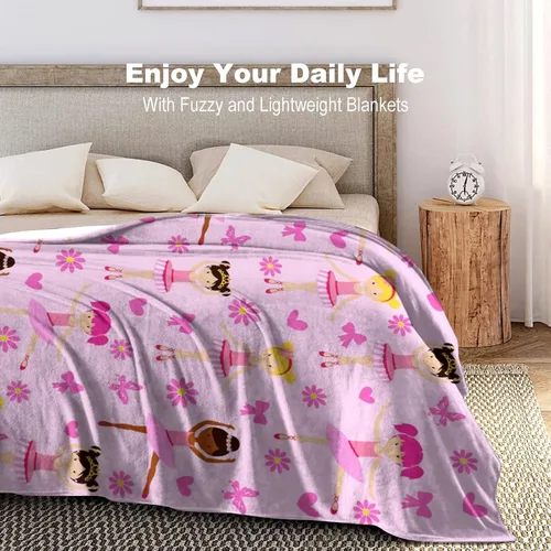 Miniatura 5 de Manta de bailarina para niña, súper suave y cálida, manta de baile para sofá, cama, decoración para niñas y adultos, regalos para todas