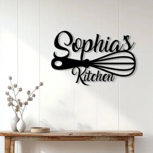Miniatura 3 de Letrero de metal personalizado para chef de cocina, pared, valla, despensa, cocina, comedor, decoración del hogar, regalo para mamá, papá, hijo, 4