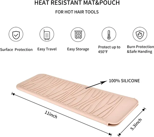 Miniatura 2 de Bolsa de viaje de silicona para alisador de cabello, plancha para prensar, rizador, plancha plana y herramientas de peinado Topo