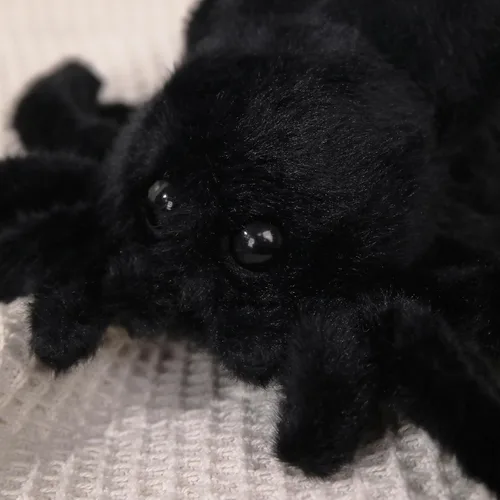 Miniatura 2 de Araña de Halloween, juguete de peluche de araña ultra suave, animal de peluche de araña negra, peluche de araña abrazable y saltarina de 9.8 Negro