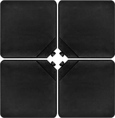 Tangkula 4 bases de sombrilla de patio voladizas de 13 litros y 220 libras, relleno de agua y arena, base de sombrilla para exteriores, juego de