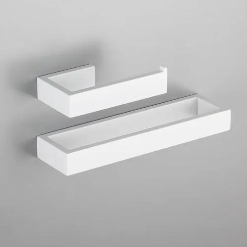 Miniatura 13 de GERZWY Juego de 2 accesorios de baño SUS 304 acero inoxidable soporte de papel higiénico toalla anillo montaje en pared, negro mate HG1708-2BK