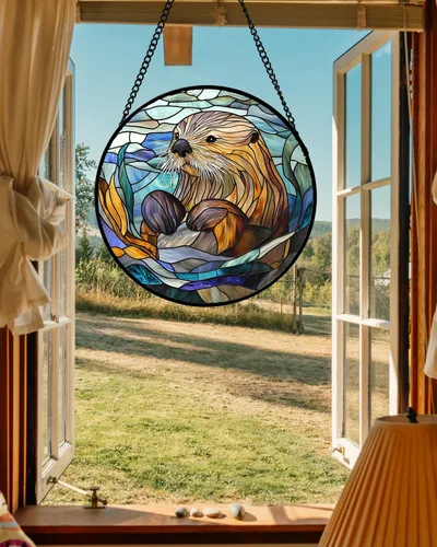 Miniatura 25 de Atrapasoles de Vidrio Manchado para Colgar en Ventana, Elefante Colorido para Capturar el Sol para Puerta, Decoración del Hogar, Atrapasoles de Plata