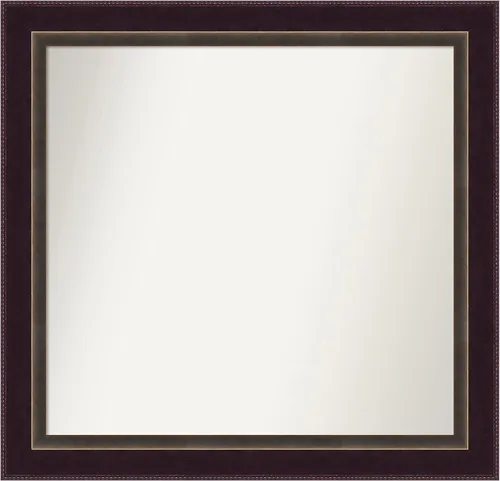 Miniatura 221 de Amanti Art Espejo de baño de bronce para sobre el fregadero, 24 x 24 pulgadas, espejo cuadrado de bronce Lara para tocador, marco de madera