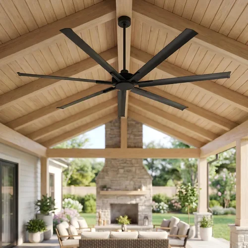Miniatura 19 de Ventiladores de techo dorados de 60 pulgadas con luces y control remoto, modernos ventiladores de techo grandes para exteriores, para patios, motor
